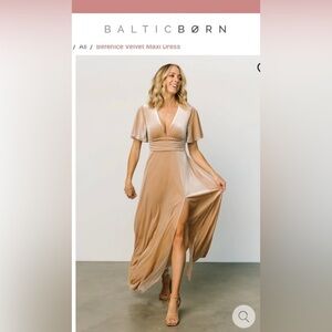 Baltic born velvet bridesmaid dress
